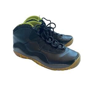 Nike Air Jordan Retro 10 GS Venom Youth Boys 5.5 Shoes 310806-033 Leather Black